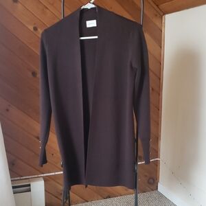 Cyrus Deep Brown Open Cardigan